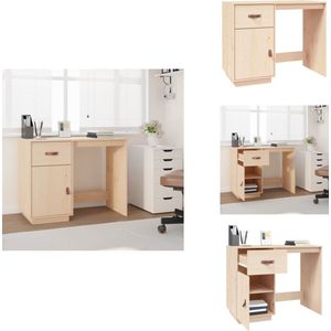 vidaXL Bureau - Bureaus - Houten Bureau - Schrijftafel - Bureau 95x50x75 cm massief grenenhout