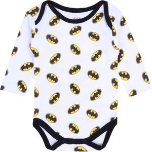 Wit rompertje voor baby's met BATMAN-motief