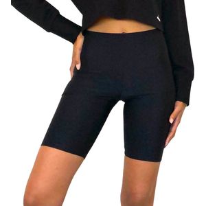 Zwarte fitness short - korte broek dames - fietsbroek - bikers short - legging - cycling short - XL