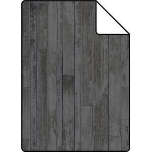 Proefstaal ESTAhome behang vintage sloophout planken zwart en bruin - 128841 - 26,5 x 21 cm