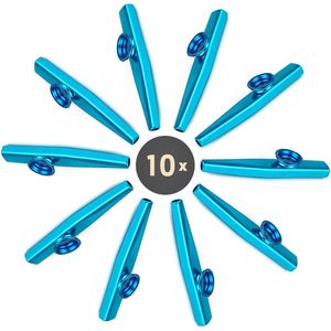 Uitdeelcadeaus set van 10 kazoos - blauw