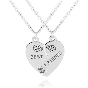 BFF Ketting LGT Jewels Best Friends Hartje Zilverkleurig