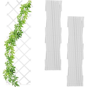 DailySupplies® Klimrek Planten - Plantensteunen voor Klimplanten - Wandrek voor Buiten - Nature - 60x180cm - Wit