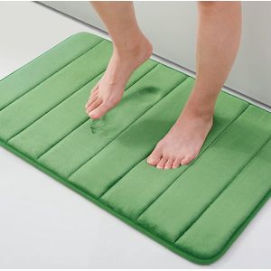 Traagschuim Badmatten, absorberend, antislip, wasbaar, 40 x 60 cm, groen