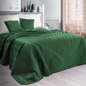 Oneiro’s luxe SOFIA Beddensprei Groen - 220x240 cm – bedsprei 2 persoons - groen – beddengoed – slaapkamer – spreien – dekens – wonen – slapen