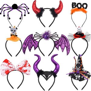 9 Stuks Halloween Hoofdbanden - Spinheks Hoed Skeletvleermuis Halloween Element Hoofdbanden voor Halloween Kostuum Cosplay Feestartikelen, Klassieke Stijl