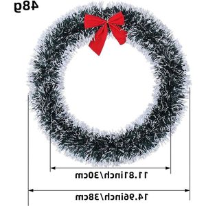 Kerstkeukenkastkrans dennenslinger deurkrans 2 stuks kerstkrans adventskrans kunstmatige kerstdecoratie