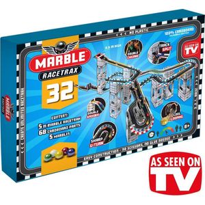 Marble Racetrax Circuit Set Knikkerbaan - Racebaan - 32 Sheets 5 Meter