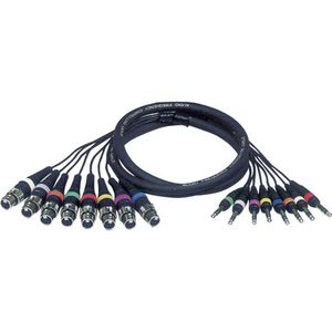 DAP Audio DAP Studiosnake, 8 weg, XLR female - Jack stereo, 3 meter Home entertainment - Accessoires