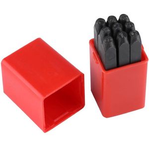 3mm Carbon Steel Alphabet/Numbers Punch Set Metal Stamp Craft Tool Kit With Case (Numbers)