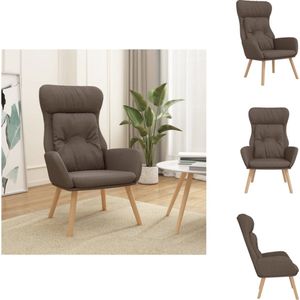 vidaXL Fauteuil - Comfortabele - dik gevoerde relaxstoel - Taupe - 70 x 77 x 94 cm (B x D x H) - Fauteuil