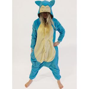 KIMU Onesie Blauw Sumo Peuter Pakje Kostuum - Maat 86-92 - Sumoworstelaar Slaap Monster Worstelaar Jumpsuit Pyjama Babypakje Boxpakje Fleece Festival