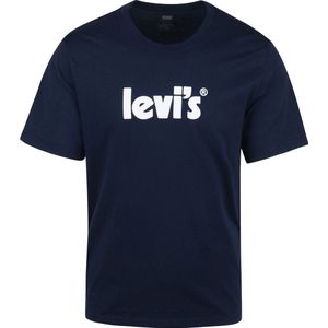 Levi's - T-shirt Logo Donkerblauw - Heren - Maat S - Regular-fit
