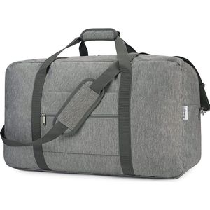 Handbagagetas voor vliegtuig Opvouwbare reistas Dames weekendtas Sporttas Dames Heren Handbagage Koffer Groot, grijs, grijs