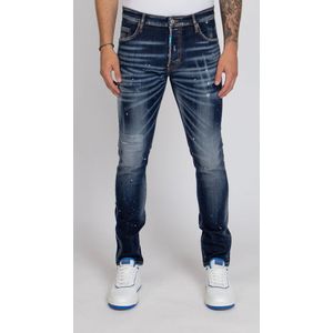 My Brand Spotted Jeans Blue and White Jeans