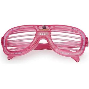 Freaky Glasses® - LED shutter bril basic - lichtgevende bril - LED brillen - Feestbril - Party - Festival - Rave - roze