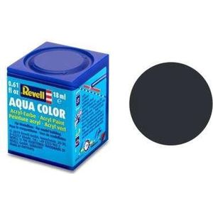 Revell Aqua #9 Anthracite - Matt - RAL7021 - Acryl - 18ml Verf potje