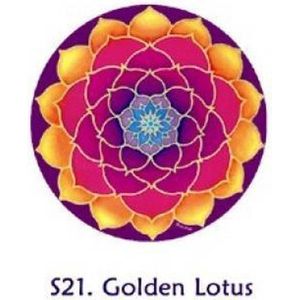 Raamsticker Gouden Lotus - 10.5 cm- L