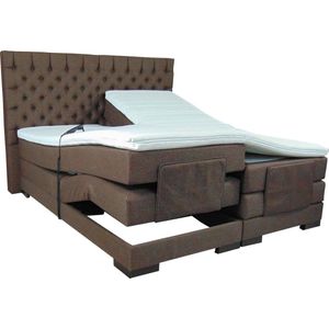 Slaaploods.nl Princess - Elektrische Boxspring inclusief matras - 140x220 cm - Zwart