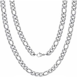 Fako Bijoux® - Schakelketting Figaro - Staal - Stainless Steel - RVS - Figaro Ketting - 7.5mm - 40cm - Zilverkleurig