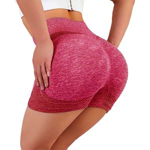 Team Bicep Yoga Broek - Dames Korte Sportbroek - Roze - S/M - Hoge Taille - Comfortabele Stretch - Duurzaam - Workout en Hardlopen - Yoga Shorts