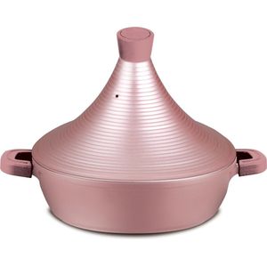 Aluminium tajine Marrakesh- Rose Gold geschikt ook voor Inductie Ø 28 cm