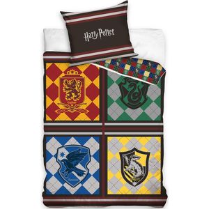 Harry Potter Dekbedovertrek School - Eenpersoons - 140  x 200 cm - Katoen