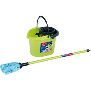 Klein Toys Vileda Color Line 2-delige dweilset groen - mop en emmer - 61 cm lange mop - groen
