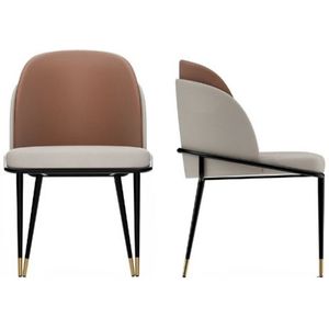 J-Mart Eetkamerstoelen - Eettafel Stoelen - Set van 2 Stoelen - Ronde Rugleuning - 46.5 cm Zithoogte - 50 x 52 x 80,5 cm