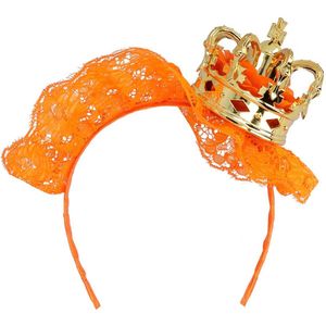 Boland - Diadeem Koningin oranje Oranje - Één maat - Volwassenen - Vrouwen - Koningsdag
