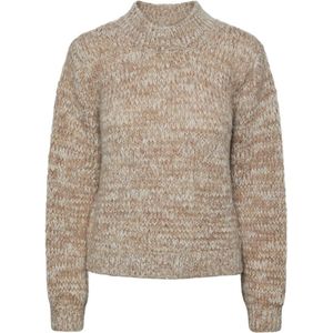 Pieces Nomana Ls O-Neck Fossil BEIGE L