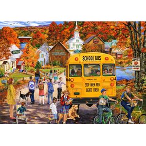 Bluebird puzzel The School Bus - 2000 stukjes.