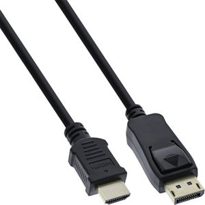 Kabel inline displaypt hdmi 4k m/m 2 m zwart | 60 stuks