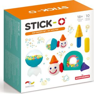 Stick-O Pop Friends set - magnetisch speelgoed - 10 stuks - magneten speelgoed - baby blokken