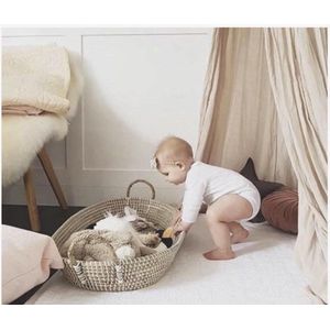 Happywood® Grote verschoonmand - Inclusief dik matras - Zeegras - Verschoningsmand - Changing basket - Babykamer - Mozes mand