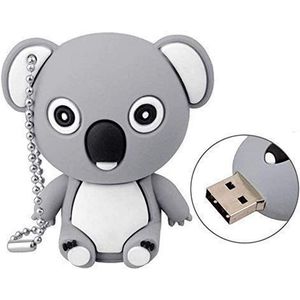 Ulticool USB stick Koala Beer 32 GB - Dieren - Grijs – Cute kawaii Tiener cadeau meisje & jongen - cadeau idee vrouw populair - 10 jaar - puber