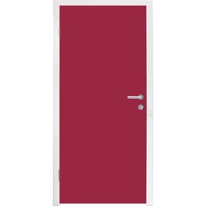 Deursticker Rood - Effen kleur - 75x205 cm - Deurposter