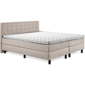 Boxspring Luxe 200x200 Knopen beige