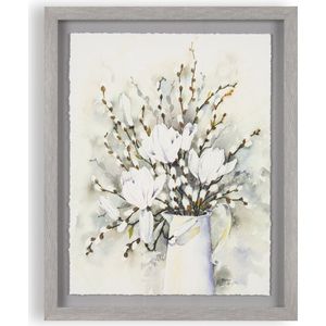 Laura Ashleys-sPussy Willow in Vase - Print in Frame - 50x40 cm