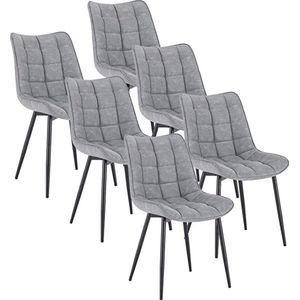 Rootz Moderne Eetkamerstoel - Ergonomische stoel - Comfortabele zitting - Kunstleer - Duurzaam metalen frame - Ondersteunt 120 kg - 46 cm x 40,5 cm x 85,5 cm