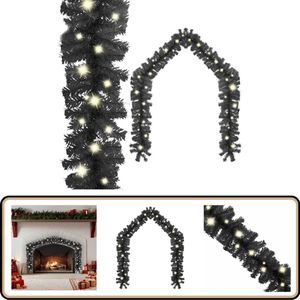 vidaXL Kerstslinger - LED - 20 m - Zwart - USB Kerstslingers - Kerstversiering - Led Lampjes - Usb Adapter - Pvc Kerstlicht