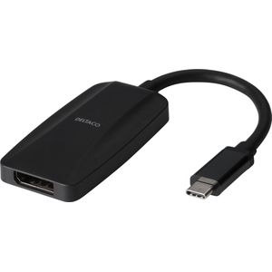 Deltaco USBC-DP8K USB-C naar DisplayPort Adapter - 8K/30Hz - Zwart