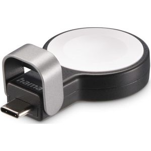 Hama Apple Watch oplader voor draadloos opl., USB-C-oplaadstation magnetisch, zw