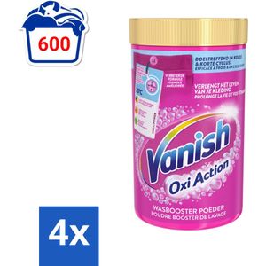 Vanish Oxi Action - Vlekkenverwijderaar - Wasbooster - Gekleurde Was - 1.5 Kg - Voordeelverpakking - 4 stuks