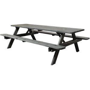 Tuinmeubelen - Deluxe 240cm - Picknicktafel - Zwart - Geïmpregneerd Grenen Hout