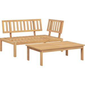 vidaXL Loungeset - 2-delig - Massief Acaciahout Hoekbank - Lounge Set - Tuinset - Acacia Hout - Buitentijmueble - Tuinbank - Loungebank