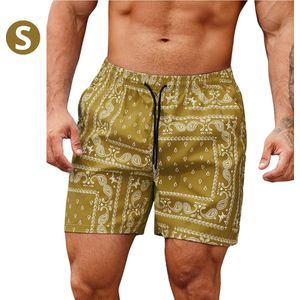 Livano Zwembroek Heren - Zwem Broek Mannen - Badkleding - Zwemmen - Lichtgewicht Swim Shorts - Zomerbroek - Met Zakken - Khaki - Maat S