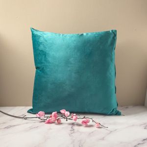 Fluwelen Kussenhoes | Pauw Groen | Velvet - Fluweel | 45 x 45 cm