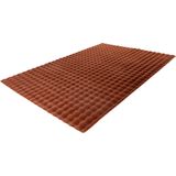Lalee Harmony - 3d Vloerkleed - Tapijt – Karpet - Hoogpolig - Superzacht - Fluffy - Shiny- 3d blokjes- rabbit 160x230 cm Terra brons