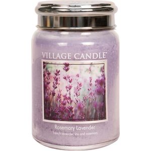 Village Candle Geurkaars - Rosemary Lavender Ø9,5 x 15 cm Wax Paars